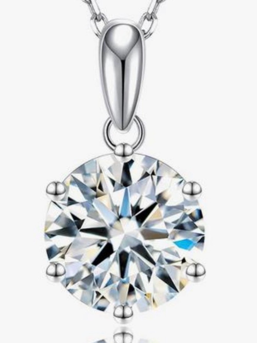 Certified 5ct. t.w. Moissanite Diamond Solitaire Necklace
NEW